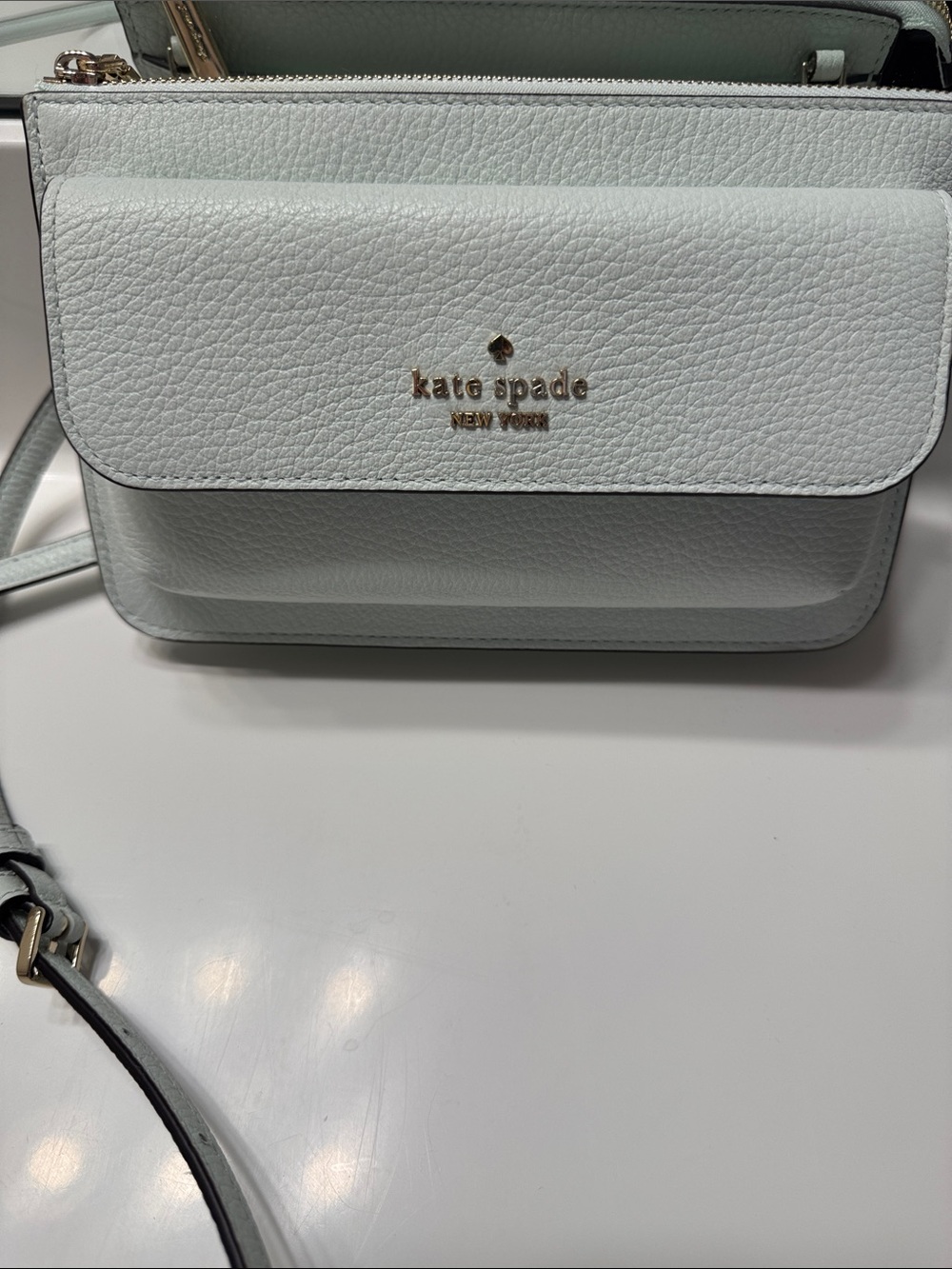 kate spade mint color Leather Crossbody Bag